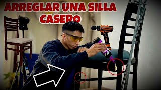 COMO ARREGLAR Y ENCOLAR UNA SILLA DE MADERA FLOJA Y ROTA 🪑 [upl. by Azilem72]