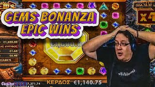 Gems Bonanza Biggest Wins  Pragmatic Play  Slots Compilation [upl. by Laurinda]