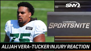 Reacting to Alijah VeraTuckers seasonending Achilles injury  SportsNite  SNY [upl. by Nowad]