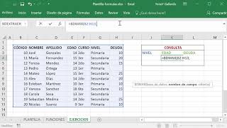 Uso de las funciones BDSUMA BDMAX BDMIN y BDPROMEDIO en Excel [upl. by Waldron648]