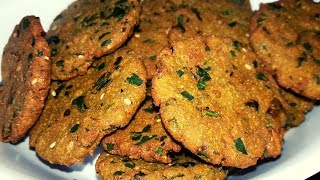 બાજરીના વડા પાલક ની ભાજી સાથે  Bajri Na Lot na Crispy Vada Recipe [upl. by Narret307]