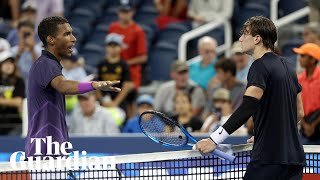 Draper secures controversial matchpoint against AugerAliassime in Cincinnati Open [upl. by Aniroz398]