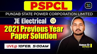 1 PSPCLJE 🔥Electrical 2021 Previous Year Paper Solution🔥by Raman Sir [upl. by Eilsel68]