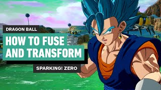 Dragon Ball Sparking Zero  How to Transform and Fuse [upl. by Cerelly679]