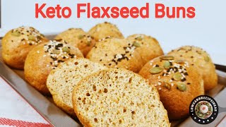 HOW TO MAKE KETO FLAXSEED BUNS  LIGHT SOFT FLUFFY amp TASTE GOOD [upl. by Gauldin]