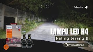 Rekomendasi Lampu Led H4 anti gagal Dijamin Terang  Review amp Test Drive Philips Ultinon Rally 3550 [upl. by Gaspar]