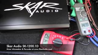 Skar Audio SK12001D Amplifier Clamp Power Test  2 Ohms [upl. by Anyrak]