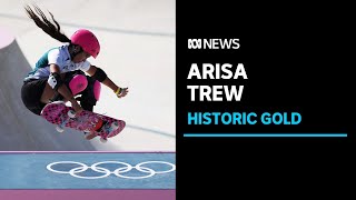 14yearold skateboarder Arisa Trew becomes Australia’s youngest gold medallist  ABC News [upl. by Darrej]