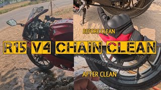 R15 V4 Bike Chain Clean❤️🏍️ [upl. by Cargian271]