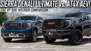 2023 Sierra Denali Ultimate vs Sierra AT4X  Full Interior Comparison [upl. by Lathan773]