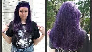 How to Dye Your Hair Purple NO BLEACH [upl. by Anitsirc947]