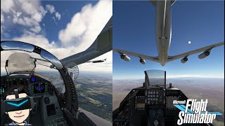 MidAir Refueling Practice in VR with Pimax Crystal Light  F35 F16 Eurofighter  MSFS 2020 [upl. by Yetnom]