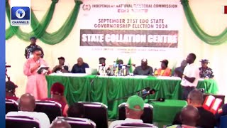 Edo State Governorship Election INEC Begins Results Collation [upl. by Terraj]