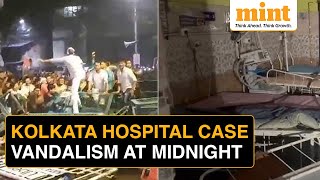 Kolkata Doctor Rape amp Murder Case Mob Vandalises Hospital Cops Use Tear Gas amp Lathi Charge [upl. by Sullecram]