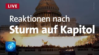 Nach Sturm auf USKapitol Reaktionen aus Washington und der Welt [upl. by Tomaso]