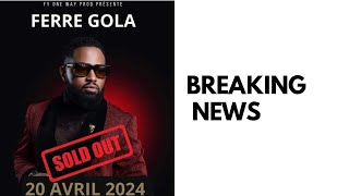 BREAKING NEWS FERRE GOLA SOLD OUT ADIDAS ARENA [upl. by Jacinta269]