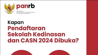 Kapan Pendaftaran Sekolah Kedinasan 2024 dibuka [upl. by Taryne]