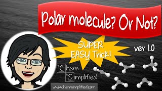 How to determine if a molecule is POLAR or NOT  SUPER EASY way  Must Watch – Dr K [upl. by Berriman263]