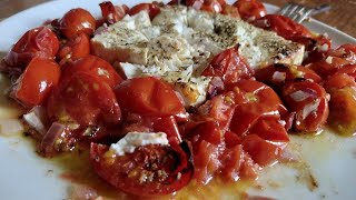 Delicious Roasted Tomato and Feta Cheese Recipe Ninja Foodi Max AG551 UK Air Fryer and Health Grill [upl. by Annauqal]