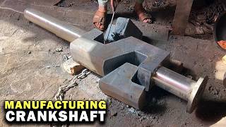 Machining process of Compressor Crankshaft with 100yrs old Technology [upl. by Hamann]