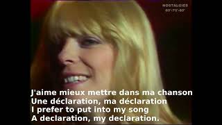 La Déclaration DAmour by France Gall English Lyrics French Paroles quotDeclaration of Lovequot [upl. by Kyd1]