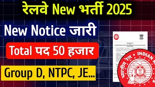 Railway new upcoming Vocancy 2025। RRB new 50k Vocancy coming soon।rrb ALP TECHNICIANJE  group d। [upl. by Corkhill297]