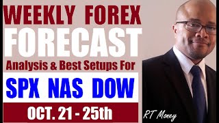 SampP500 NASDAQ amp DOW JONES Weekly Forex Forecast Oct 21 stockmarket trading [upl. by Kelcy]