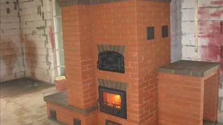 Krosnies statyba statybos etapaiBuilding masonry heating stove [upl. by Lladnew545]