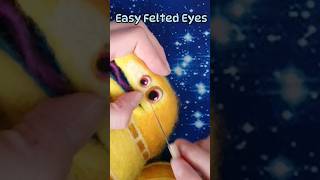 Easy Needle Felted Eyes Tutorial shorts [upl. by Reagen]