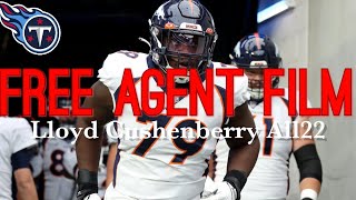 Titans Free Agency Signing Lloyd Cushenberry All22 Cutup [upl. by Aliam201]