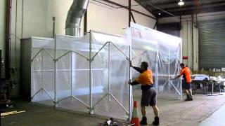 MastreFlex 1693 Retractable Spray Booth – Retracting Video [upl. by Ashbaugh]