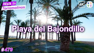 Playa del Bajondillo Torremolinos  spain walking tour 4k 4K Walking Tour  Torremolinos 2024 [upl. by Affrica]