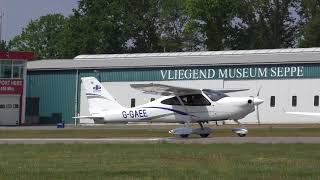 4K Tecnam P2010 Takeoff EHSE [upl. by Shaia]