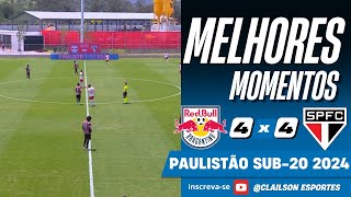 Bragantino 4 x 4 São Paulo  Melhores Momentos  Semifinal  Paulistão sub20 [upl. by Charmine]