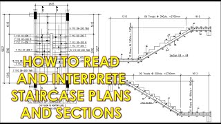 Interpreting Staircase Plan  How To Take Off Quantities For Reinforced Concrete Staircase [upl. by Nunciata]