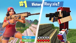 I played Fortnite in Minecraft [upl. by Annawit]