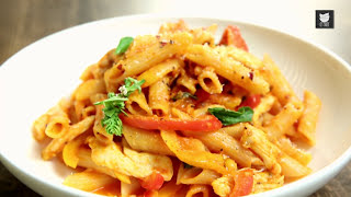 Penne Arrabiata Recipe  Italian Recipe  Pasta Recipes  Chicken Pasta Recipe by Varun [upl. by Atnaloj]