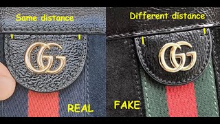 Gucci bag real vs fake How to spot original Gucci Ophidia hand bag [upl. by Elyagiba48]