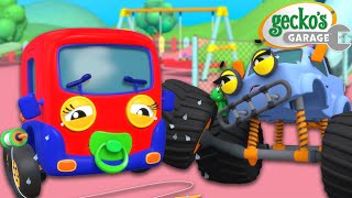 Baby Trucks Playground Accident  Geckos Garage  Trucks For Children  Cartoons For Kids [upl. by Haela233]