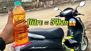 Honda Activa 6g mileage Test  1litre 54km😱 [upl. by Doerrer]