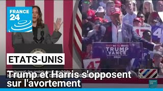 EtatsUnis  Trump et Harris sopposent sur les questions liées à lavortement • FRANCE 24 [upl. by Norrabal]