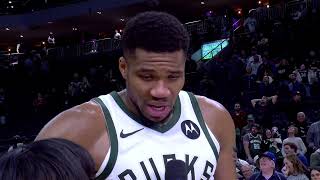 Giannis got Emotional during the MVP chants after his 59point game 🎤 [upl. by Funda488]