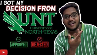 I Got my decision from UNT  AcceptReject  తెలుగు  Masters in USA [upl. by Uphemia]