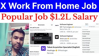 X Work From Home Job Search Popular Jobs High Salary [upl. by Beatriz]