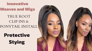 New Viral Natural hair clip ins No leave outno weftno tape True Root Clipins [upl. by Gassman429]