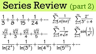 Calculus 2 Series Convergence Test Review integral test direct comparison limit comparison [upl. by Alaster]