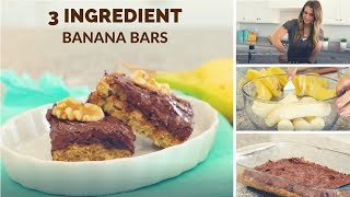 3 Ingredient Peanut Butter Banana Bars [upl. by Atsylak]