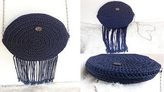 حقيبة كروشيه بخيط المكرامي 👜 👛 Sac en crochet avec fil en macramé [upl. by Carissa413]