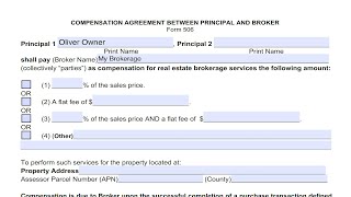 Real Estate Commission Agreement Tutorial  Between Property Owner and Broker [upl. by Korfonta]