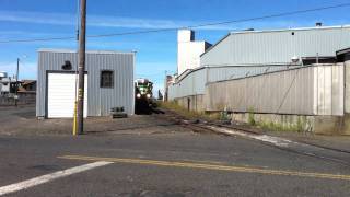 BNSF 2269 Delivering and pickup Cement Hoppers from LaFarge Cement [upl. by Ahsiemac]